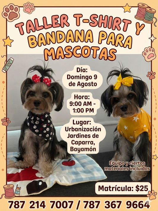 Taller T-shirt para mascotas