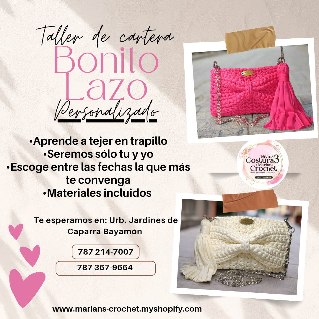 Taller de tejido de cartera Bonito Lazo